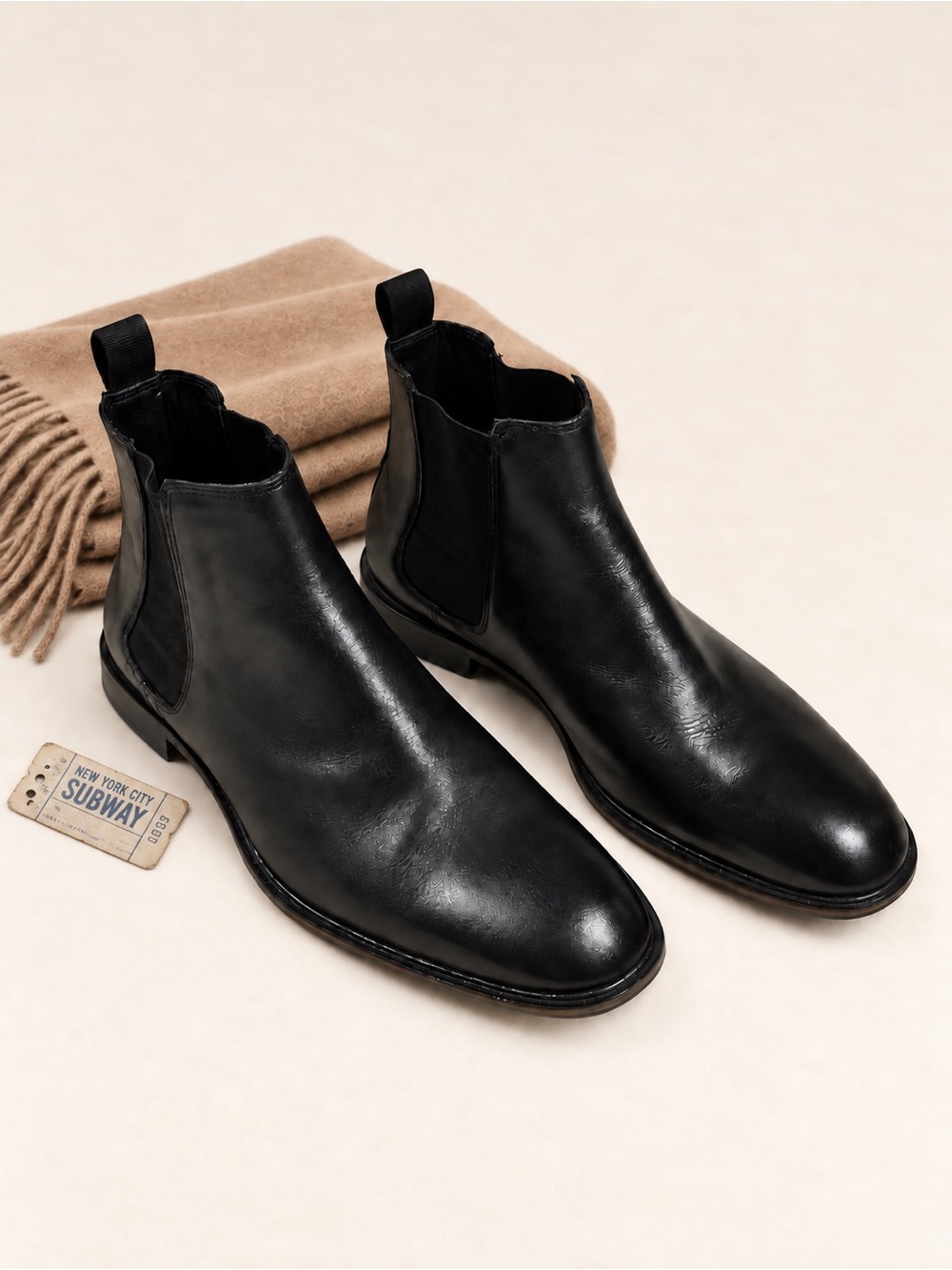 Steve Madden Romika Black Leather Chelsea Boots